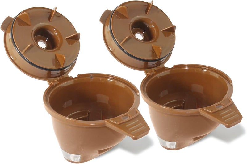 Cestlaive 2-Pack Single Serve Ground coffee Brew Basket for Hamiltion FlexBrew Coffee Maker Models 49974 49975 49976 49979 49957 49954 49947 49940 49950 49966 49968 Filter Part, Brown - Image 1